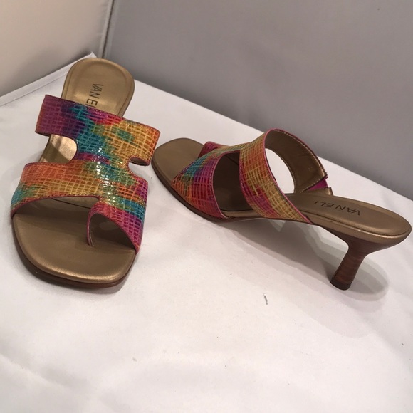 rainbow coloured sandals
